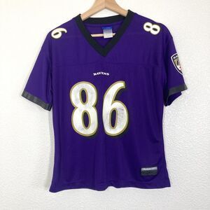 Baltimore Ravens Football Jersey Mens Medium Purple NFL Todd Heap 86 Reebok